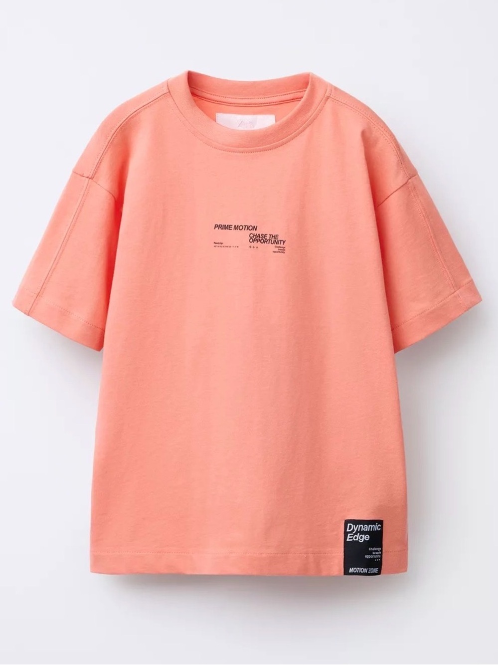 ZARA Boys Orange Graphic T-Shirt Prime Motion Dynamic Edge Size 7-8 (128cm)
